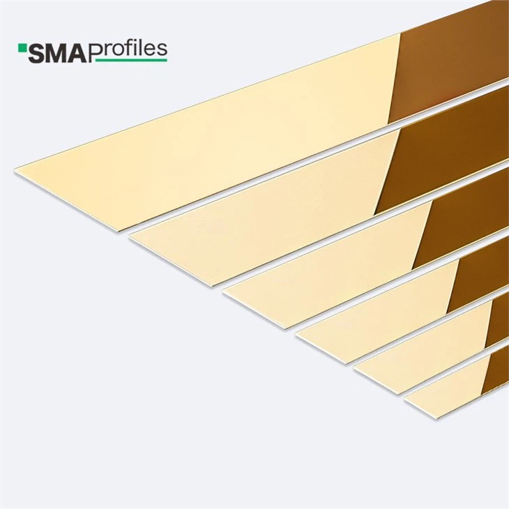 flat stainless steel trim